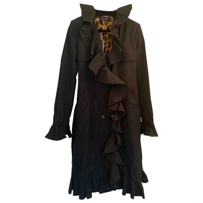 Pre-owned Dolce & Gabbana Trench Coat In Black