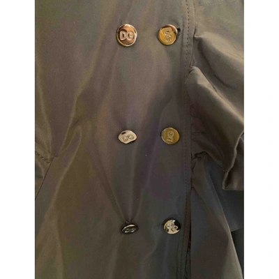 Pre-owned Dolce & Gabbana Trench Coat In Black