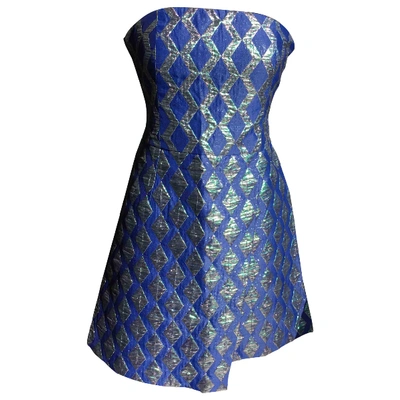 Pre-owned Mauro Grifoni Mini Dress In Blue