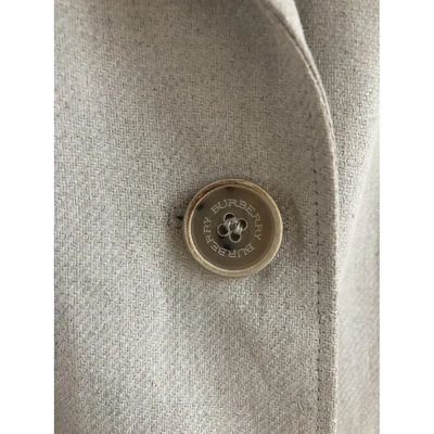 Pre-owned Burberry Linen Short Vest In Ecru