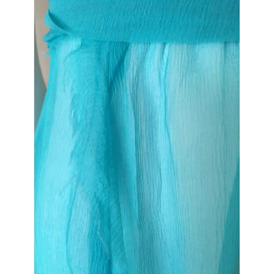 Pre-owned Philosophy Di Alberta Ferretti Silk Camisole In Turquoise