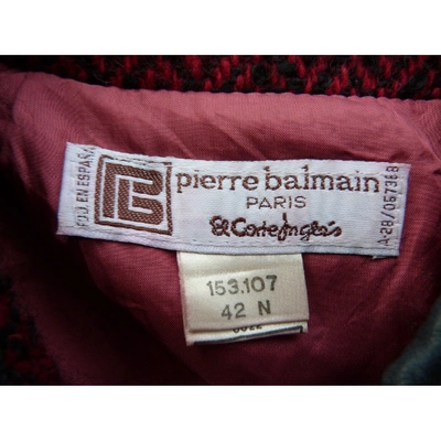 Pre-owned Pierre Balmain Red Wool Jacket