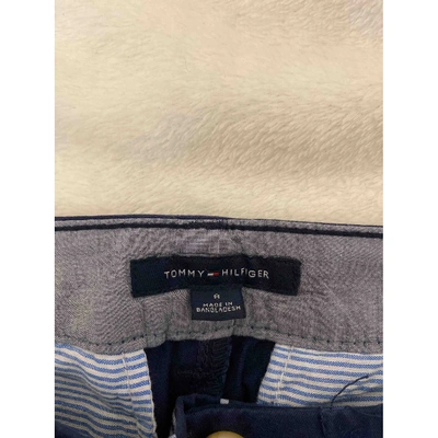 Pre-owned Tommy Hilfiger Navy Cotton Trousers