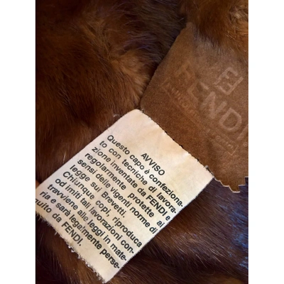 Pre-owned Fendi Brown Mink Coat