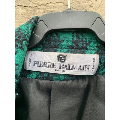 Pre-owned Pierre Balmain Wool Short Vest In Turquoise