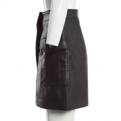 MICHAEL KORS Pre-owned Leather Mini Skirt In Black