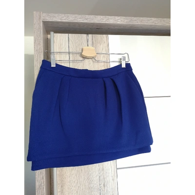 Pre-owned Maje Blue Cotton Skirt