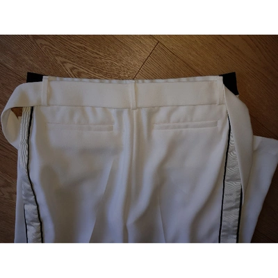 Pre-owned Max Mara Carot Trousers In White