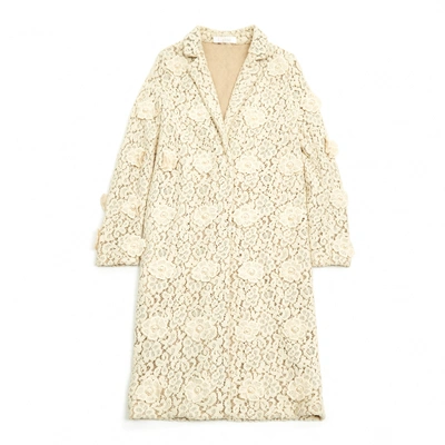 Pre-owned Chloé Coat In Ecru