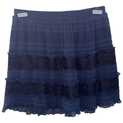 Pre-owned Ganni Fall Winter 2019 Mini Skirt In Blue
