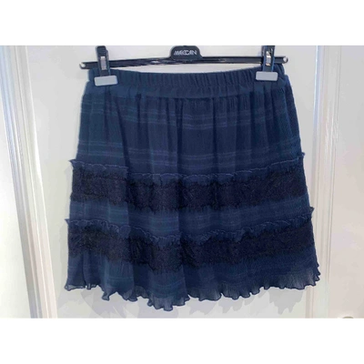 Pre-owned Ganni Fall Winter 2019 Mini Skirt In Blue