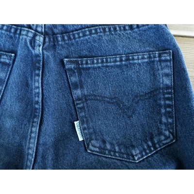 Pre-owned Valentino Blue Cotton Jeans