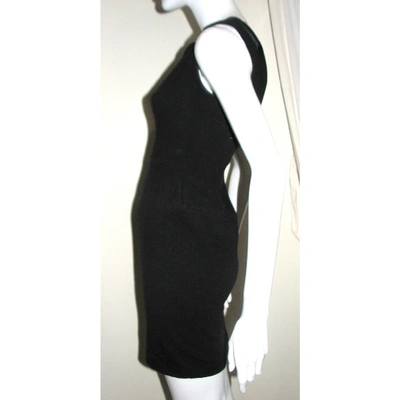 Pre-owned Diane Von Furstenberg Wool Mini Dress In Black