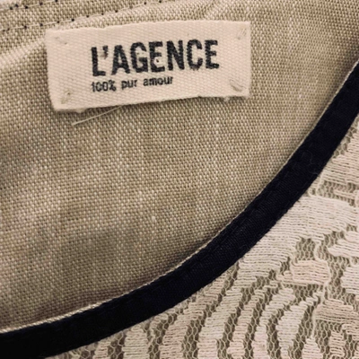 Pre-owned L Agence Khaki Linen Dress