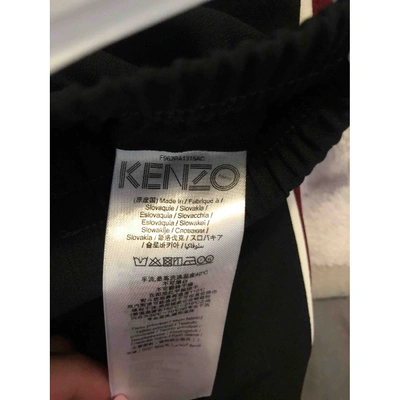 Pre-owned Kenzo Black Wool Trousers