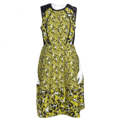 Pre-owned Oscar De La Renta Yellow Dress