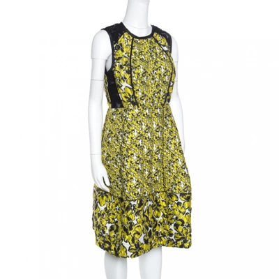 Pre-owned Oscar De La Renta Yellow Dress