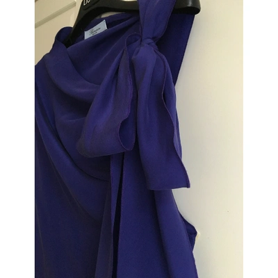 Pre-owned Blumarine Silk Blouse In Purple