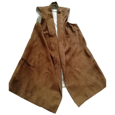 Pre-owned Simonetta Ravizza Camel Suede Jacket