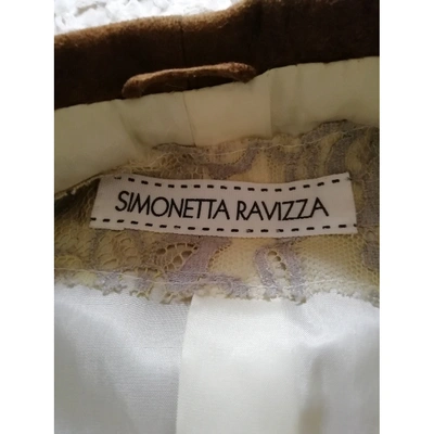 Pre-owned Simonetta Ravizza Camel Suede Jacket