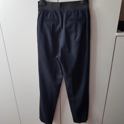 Pre-owned True Royal Wool Trousers In Blue