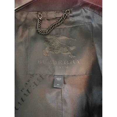 Pre-owned Burberry Blue Polyester Coats