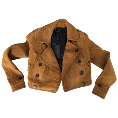 Pre-owned Burberry Brown Suede Jacket