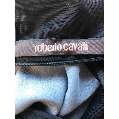 Pre-owned Roberto Cavalli Silk Maxi Dress In Multicolour