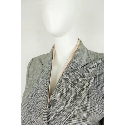 Pre-owned Alexander Mcqueen Grey Wool Jacket