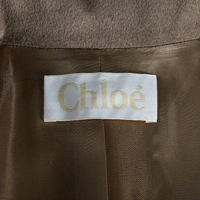 Pre-owned Chloé Wool Coat In Brown
