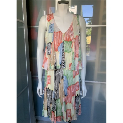 Pre-owned M Missoni Silk Mini Dress In Multicolour