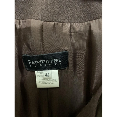 Pre-owned Patrizia Pepe Wool Coat In Brown