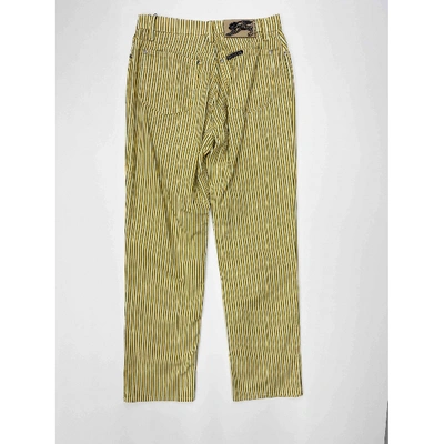 Pre-owned Krizia Straight Pants In Yellow