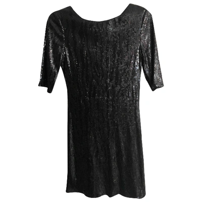 Pre-owned Faith Connexion Glitter Mini Dress In Black