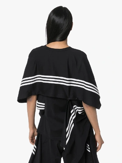 Shop Y-3 Deconstructed Draped Back T-shirt In Black