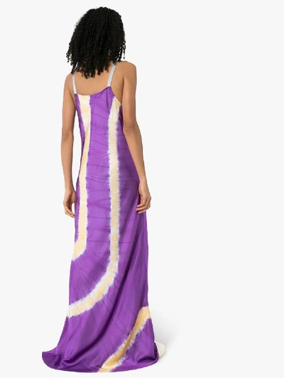 Shop Palm Angels Kleid In Batik-optik In Violett