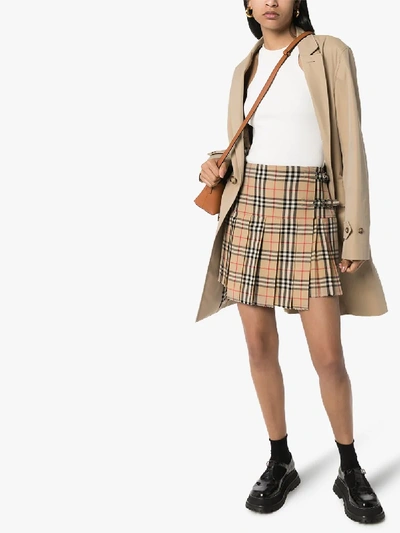 Burberry Vintage Check Wool Kilt In Multi