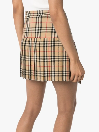 Burberry Vintage Check Wool Kilt In Multi