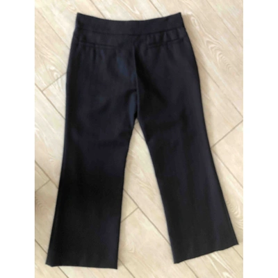 Pre-owned Marni Wool Straight Pants In Blue