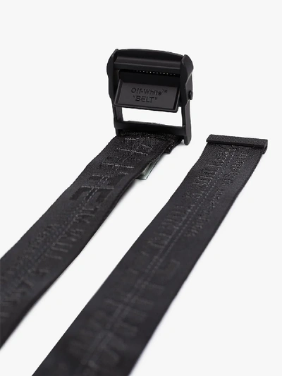 Shop Off-white Industrial Logo-jacquard Belt In Black