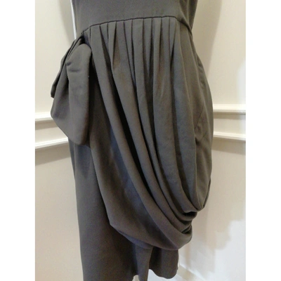 Pre-owned Kenzo Mid-length Dress In Khaki