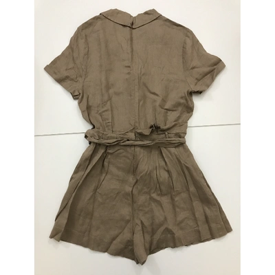 Pre-owned Lpa Brown Linen Jumpsuit