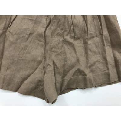 Pre-owned Lpa Brown Linen Jumpsuit