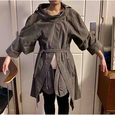 Pre-owned Marni Trench Coat In Grey