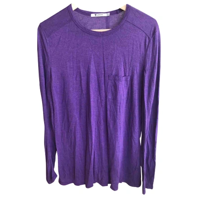 Pre-owned Alexander Wang T Jersey Top In Purple