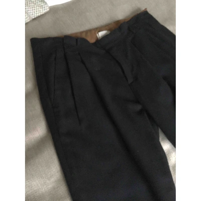 Pre-owned Forte Forte Wool Chino Pants In Blue