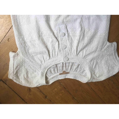 Pre-owned Sandro White Cotton Top