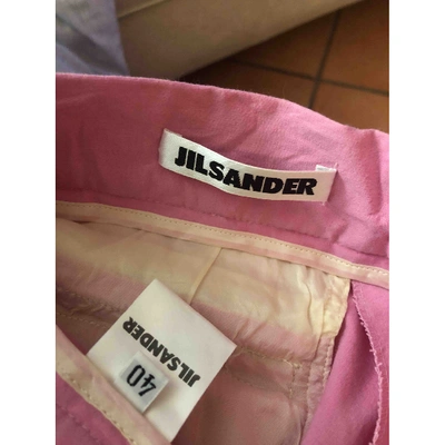 Pre-owned Jil Sander Straight Pants In Pink