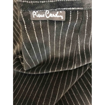 Pre-owned Pierre Cardin Velvet Maxi Skirt In Black