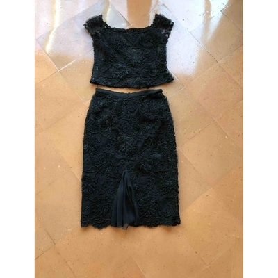 Pre-owned Chanel Black Lace Dress